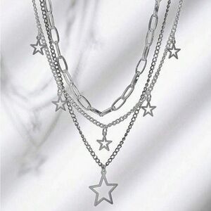 ☑️☑️☑️BOGOHO ☑️☑️☑️Elegant Silver Star Multi-Layer Necklace
